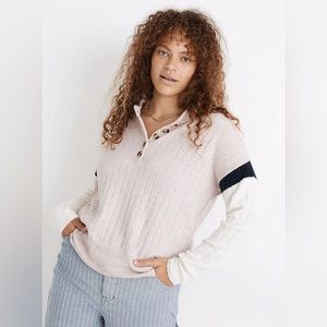MADEWELL ‘Bowden’ Henley Alpaca Merino Blend Sweater NWT Women’s Size XS